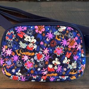 Vera Bradley Disney Mickey & Minnie’s Sweet  Floral Blue Mini Belt Bag Flirty